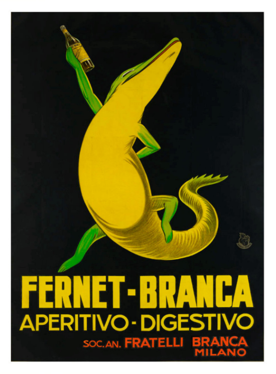 Fernet Branca Lizard poster