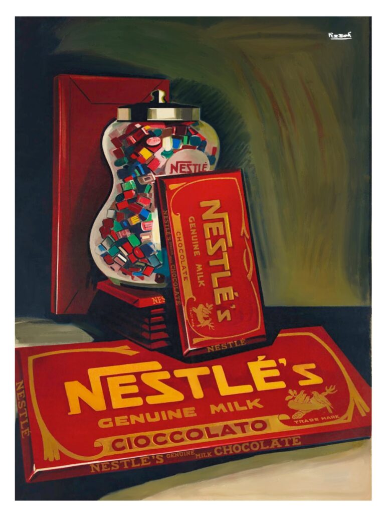 Chocolate Poster, Nestle Chocolate Print, Food And Drink Ad