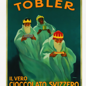 Vintage Chocolate Poster, Vintage Swiss Chocolate Poster Print For Tobler