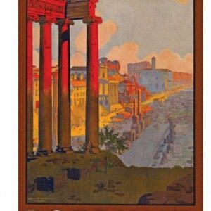 Vintage Travel Poster, Rome, Vintage French tourist poster