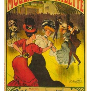 Vintage French poster, Vintage moulin poster, vintage dance poster