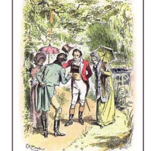 Vintage Pride & Prejudice book poster