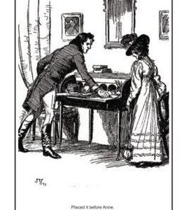 Vintage Jane Austen Poster Print,  Persuasion Poster With Quote, Romantic Georgian Book Nook Print