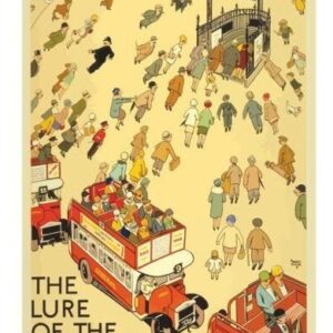Vintage London Underground poster, vintage London travel poster