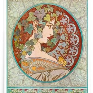 Alphonse Mucha ,Le Lierre Print , Art Nouveau Poster Of The Ivy, Wall Art Decor