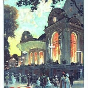 Vintage PLM poster, vintage French travel poster, Vichy