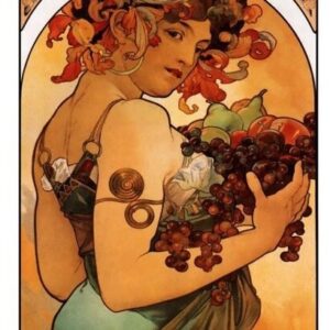 Vintage Mucha poster Fruit