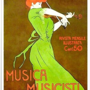 Vintage Italian musical magazine cover,