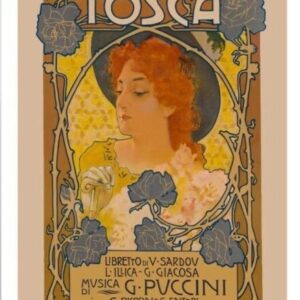 Vintage Tosca poster, vintage Puccini concert poster