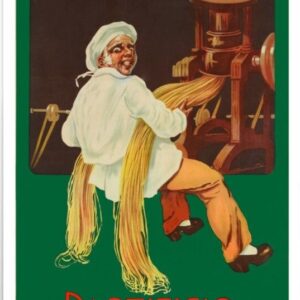 Vintage Italian Pasta Advert Poster, Vintage Spaghetti Print, Italian Spaghetti Poster Print, Pastificio S. Bonetti Padua