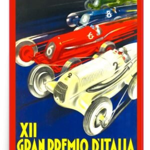 Vintage motoring poster, vintage monza poster, Vintage Monza car poster, Vintage Monza auto poster