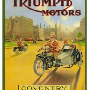 Vintage Triumph motors poster