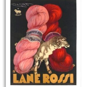 Vintage Yarn Poster, Knitting Wall Art, Lane Rossi, Fibre Arts Print, Vintage Yarn Skeins, Knitters Gift, Crochet Gift