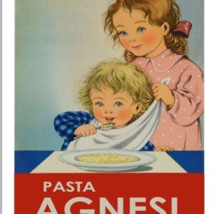 Vintage pasta Agnesi poster, vintage pasta poster