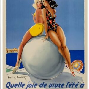 Vintage Monte-Carlo poster, vintage French travel poster