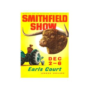Smithfield Show Vintage Advert Poster,  Travel Poster, London Smithfield Tourism Poster Print
