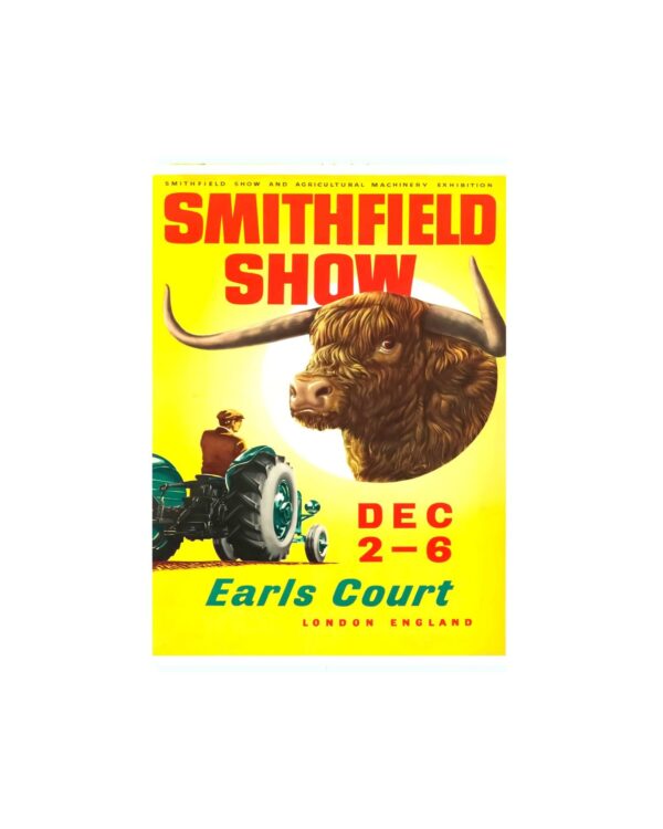 Smithfield Show Vintage Advert Poster,  Travel Poster, London Smithfield Tourism Poster Print