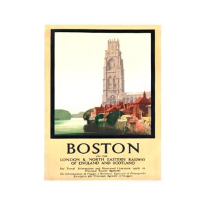 Boston London & North Eastern Railway England, Scotland Travel Advert, Travel Poster, Tourism Poster Print