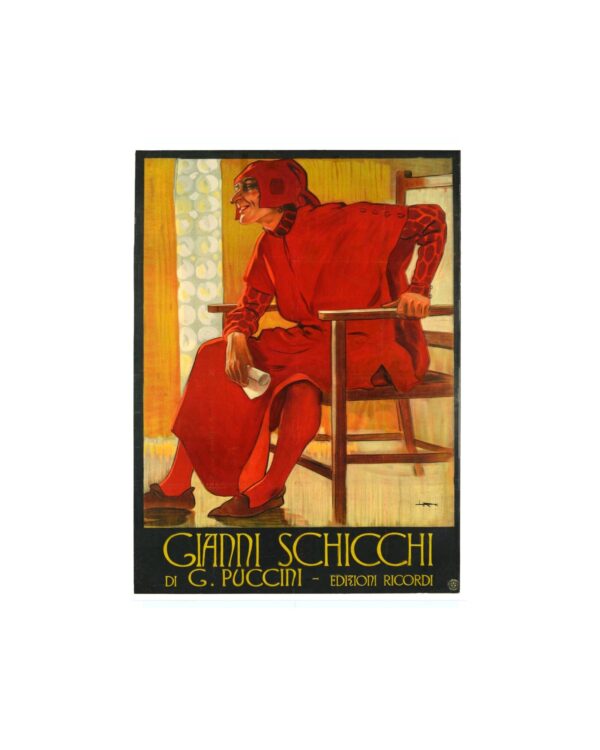 Gianni Schicchi Poster,  Puccini Opera Poster, Vintage Entertainment Theatre Poster, Opera Print