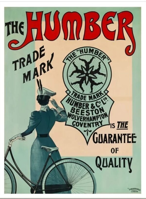 Vintage cycling poster, Humber cycles poster