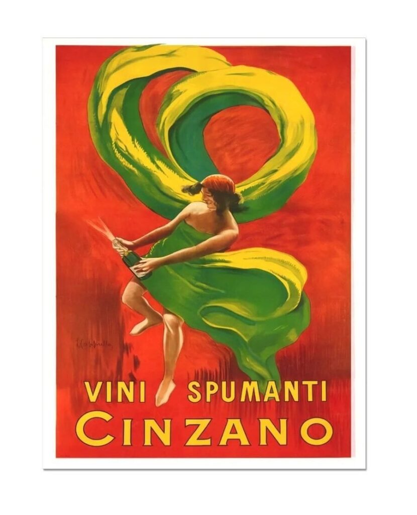 Cinzano Vini Spumanti Poster, Italian Drink Advertising Poster Print, Alcohol Poster, Kitchen Bar Print