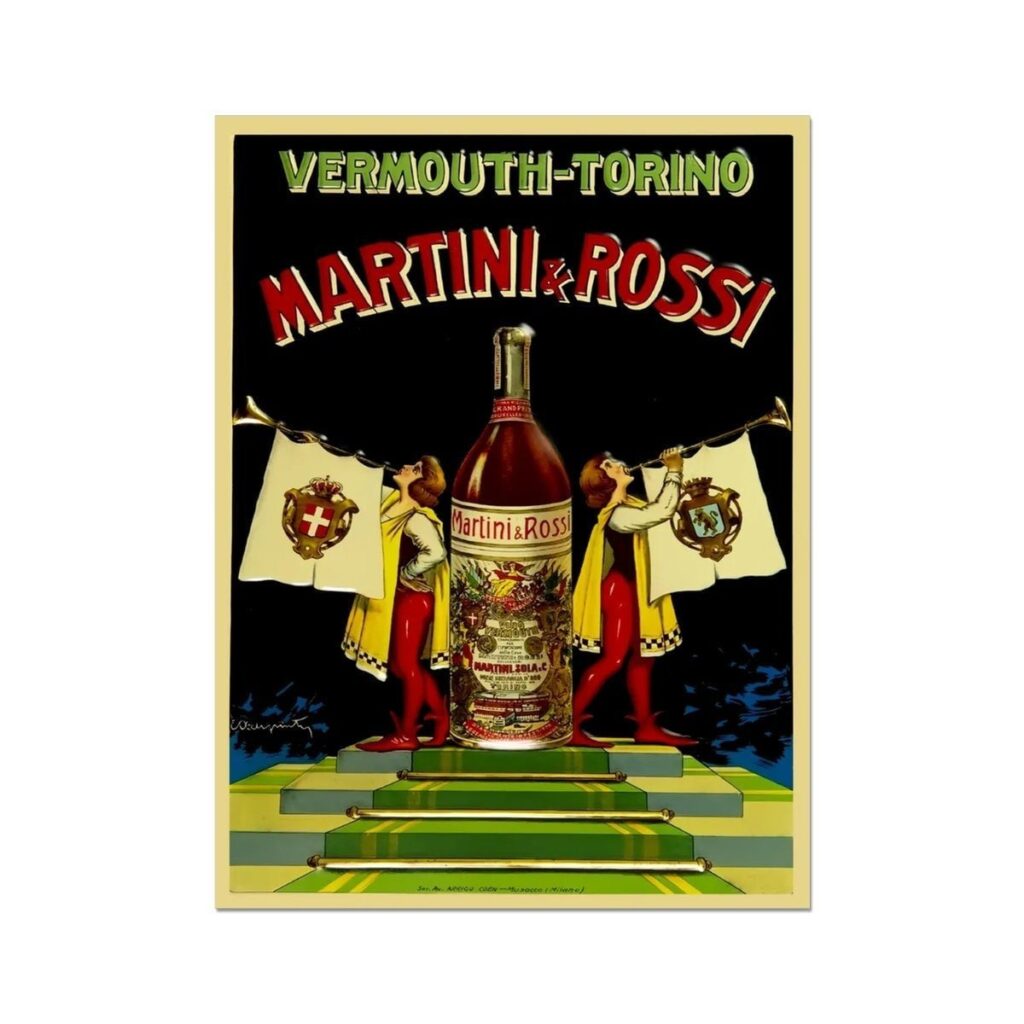Martini Poster, Vermouth Torino Martini Rossi Italian Food & Drinks Print, Bar or Kitchen Poster