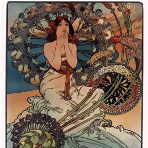 Vintage Mucha poster, Monaco Monte-Carlo