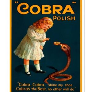 Cobra Polish Ad Poster Print, Vintage British Ad Poster For Polish