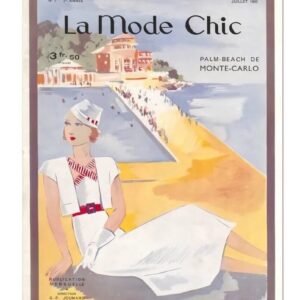 Vintage French Magazine Cover Print, La Mode Chic Magazine Cover Poster, Wall Decor Poster