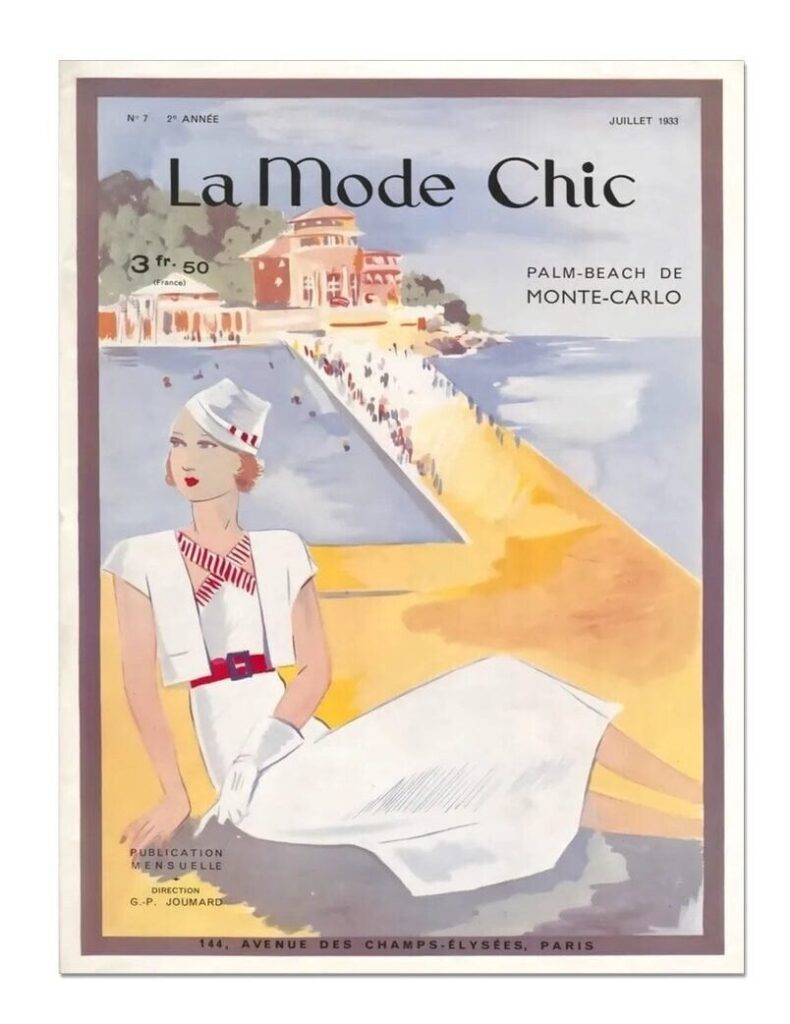 French Magazine Cover Poster, La Mode Chic Magazine Cover Print