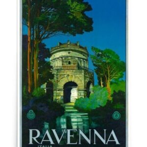 Ravenna Poster, Italian Vintage Travel Print, Vintage World Travel Poster, Printed Poster Wall Decor, Travellers Gift Idea