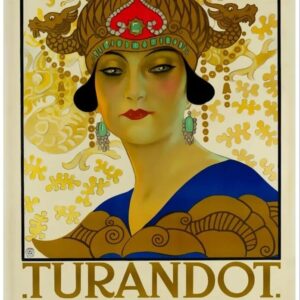 Turandot Poster, Vintage Puccini opera poster