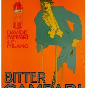 Vintage Bitter Campari poster, vintage Italian drink poster