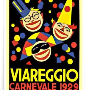 Vintage Viareggio carnival poster