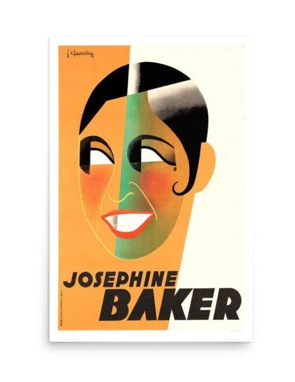 Josephine Baker Poster, Vintage Art Deco Entertainment Print, Theatre Poster Entertainment Home Decor Print