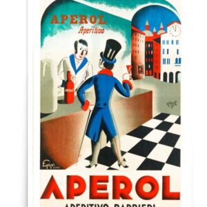 Aperol Poster, Italian Liqueur Poster, Vintage Art-Deco Food & Drink Poster, Aperol Spritz Poster, Kitchen Bar Restaurant Print