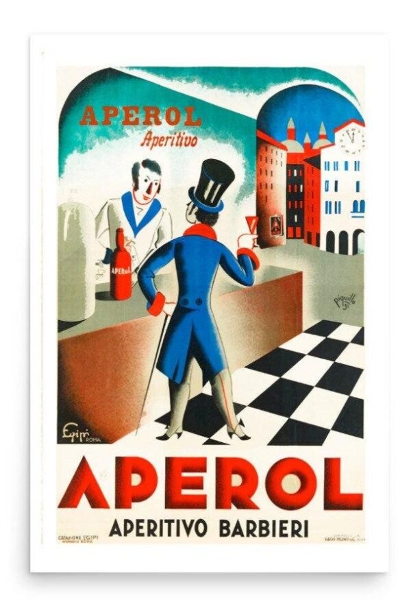 Aperol Drinks poster, vintage Aperol poster print