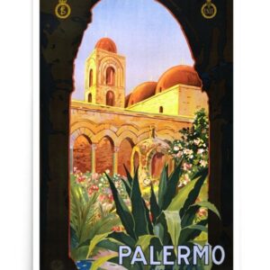 Palermo Travel Poster, Italy Travel Poster , Palermo Tourism Poster, World Travel print, Sicily Travel Poster, Vintage Italian Travel Poster
