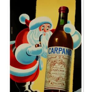 Carpano Vintage Food & Drink Poster, Christmas Vintage Italian Advert Poster, Carpano Advert Poster Print