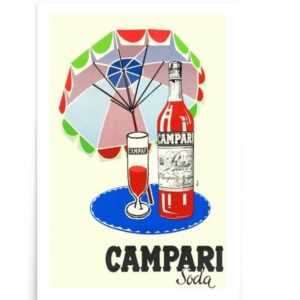 Campari Poster, Vintage Italian Food & Drink Print Beverage Aperitivo Advert Poster, Art Deco, Bar, Restaurant Print Digestivo Poster