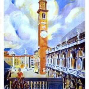 Vintage Italian ENIT travel poster, Vicenza
