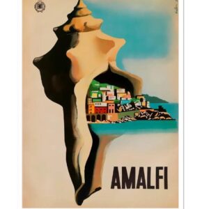 Amalfi Tourism Poster, Vintage Italian Travel Poster Print, World Travel Print The Amalfi Coast, ENIT Poster