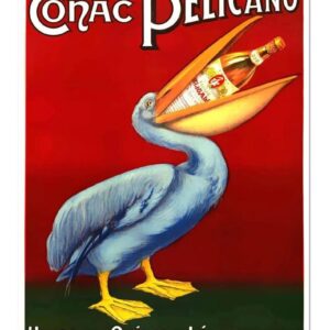 Conac Pelicano Hijos de Quirico Lopez Poster, Vintage Food & Drink Poster, Vintage Alcohol Drink Poster