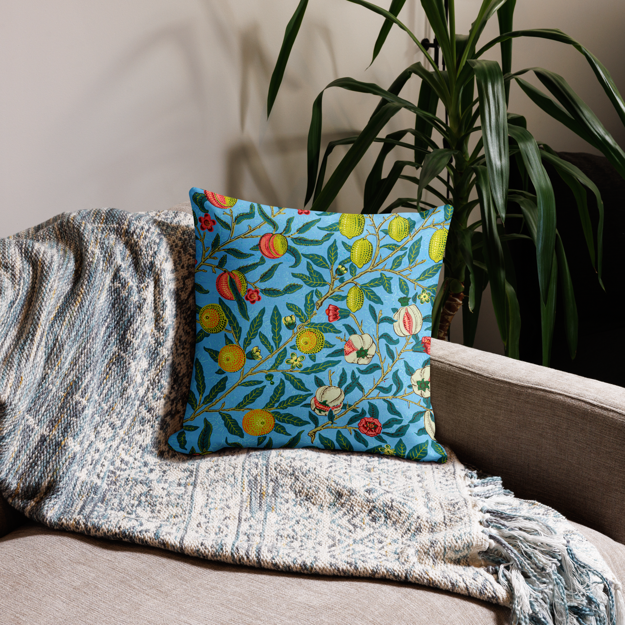 William Morris Print Cushion cover, Fruit Pomegranate
