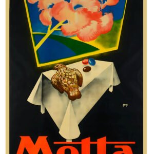 Vintage Italian Motta Colomba Easter Cake Poster By Maga,
