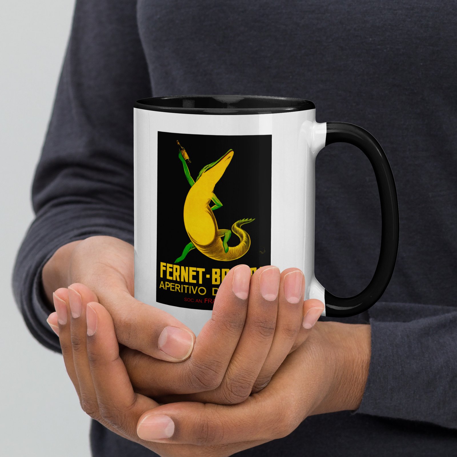 Fernet-Branca Lizard Mug with Coloured Inside - Image 4