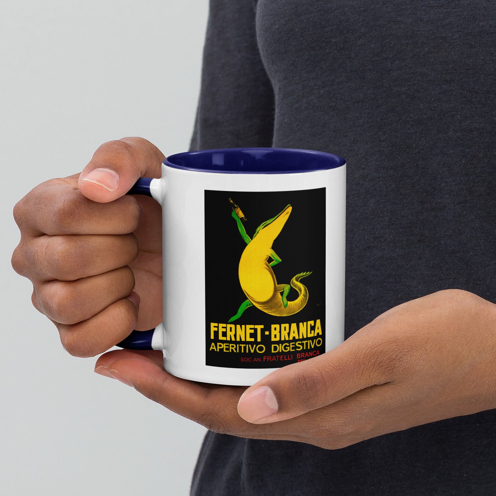Fernet-Branca Lizard Mug with Coloured Inside - Image 6