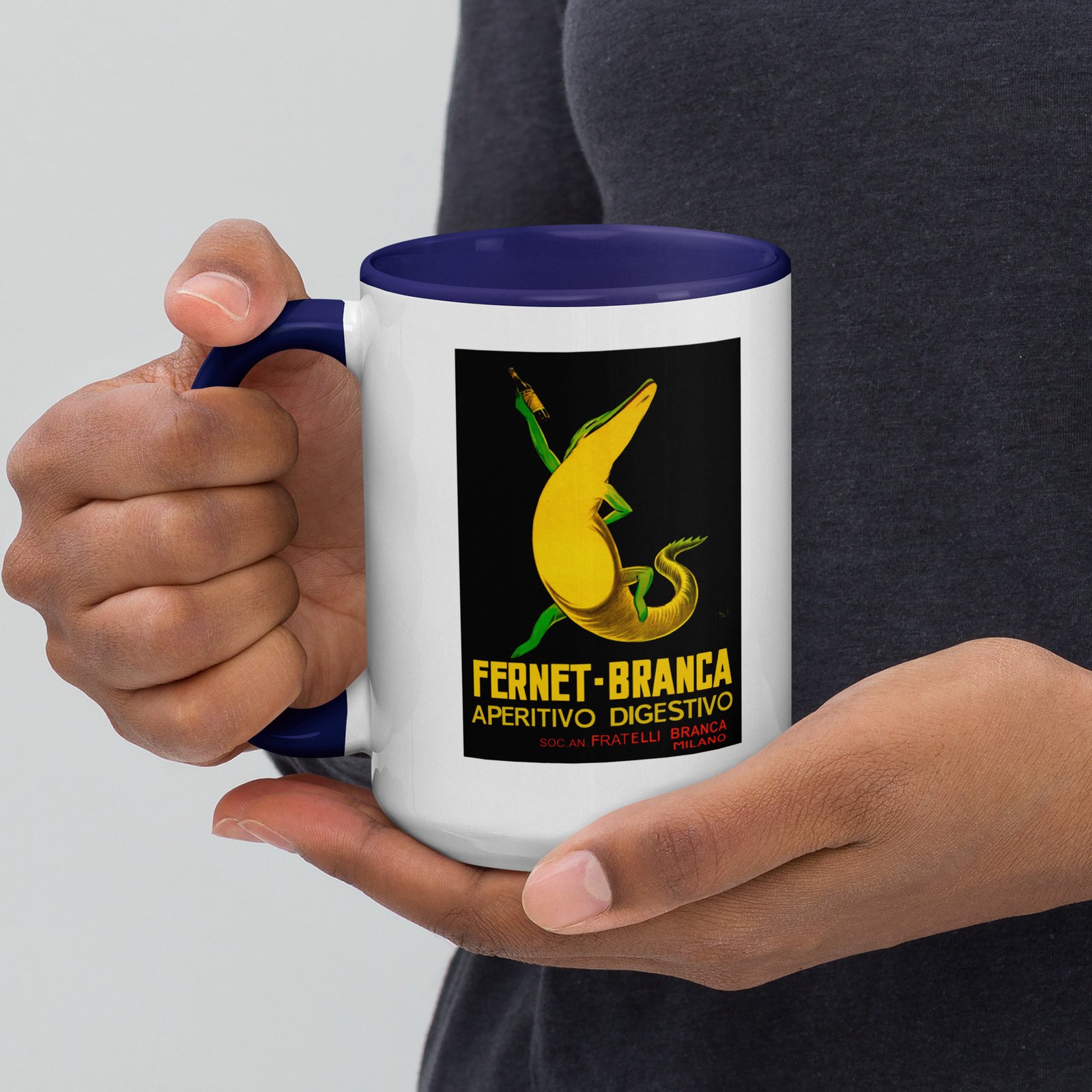 Fernet-Branca Lizard Mug with Coloured Inside - Image 8