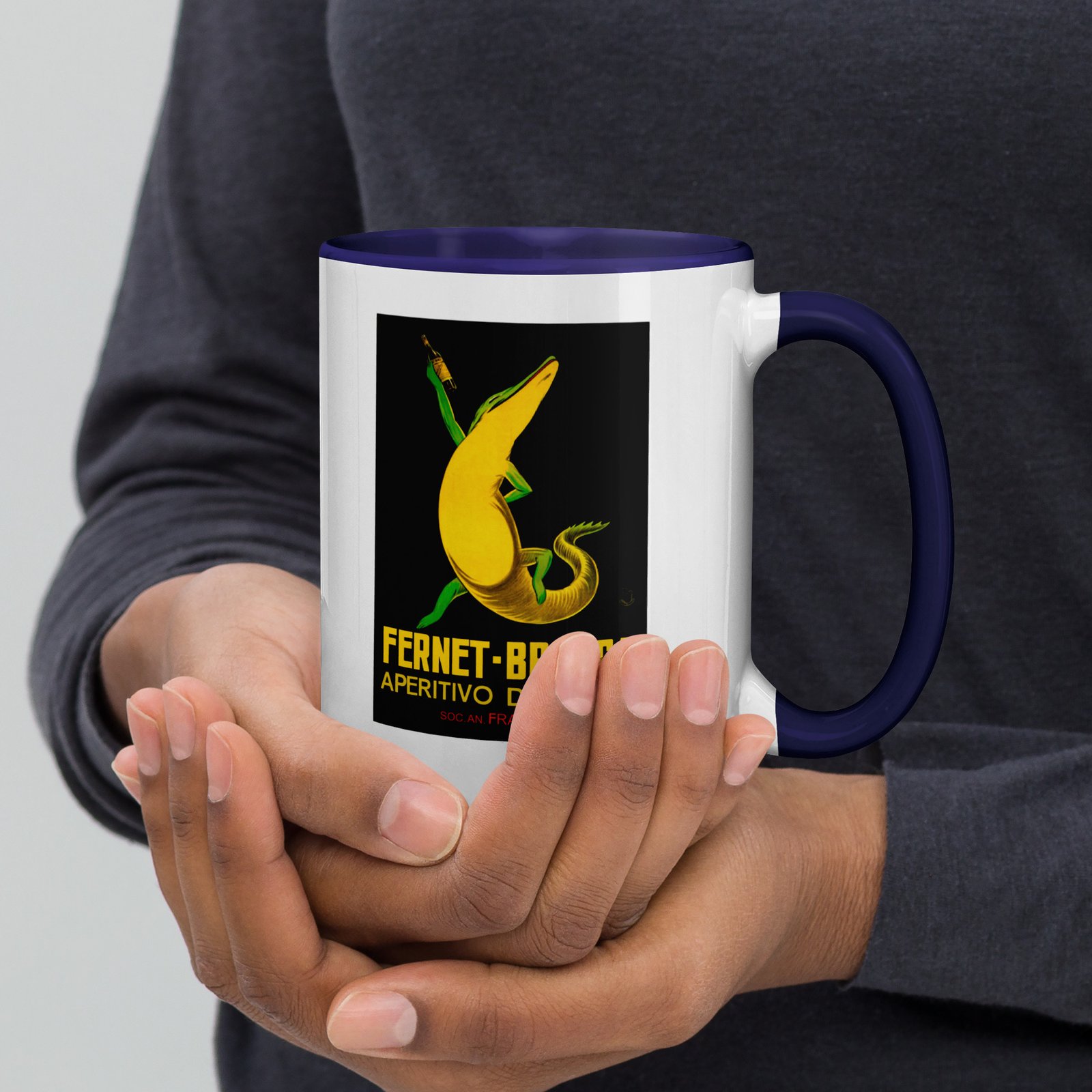 Fernet-Branca Lizard Mug with Coloured Inside - Image 7