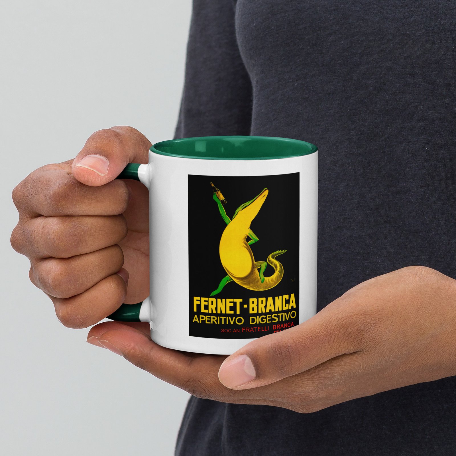 Fernet-Branca Lizard Mug with Coloured Inside - Image 14